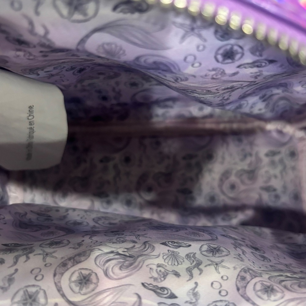 Disney Loungefly Little Mermaid Ariel Purple Sequin Holographic Mini Backpack - Picture 12 of 16
